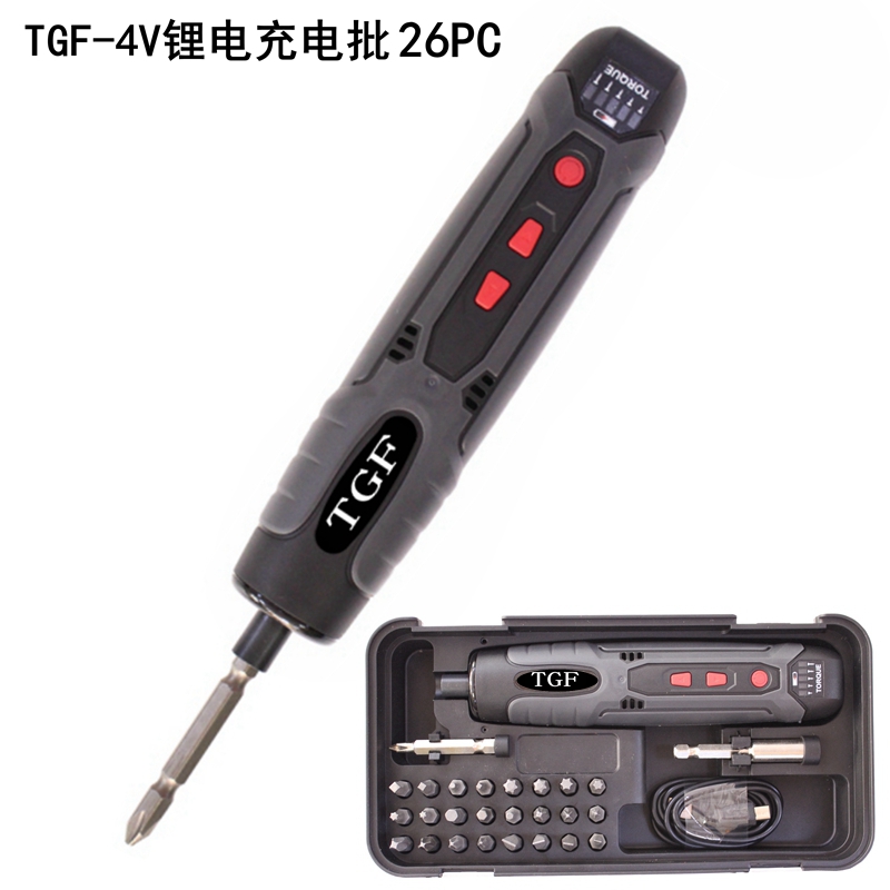 TGF-4v 锂电式电动螺丝刀 便携式电批 电子电起子 带照明电动螺丝批