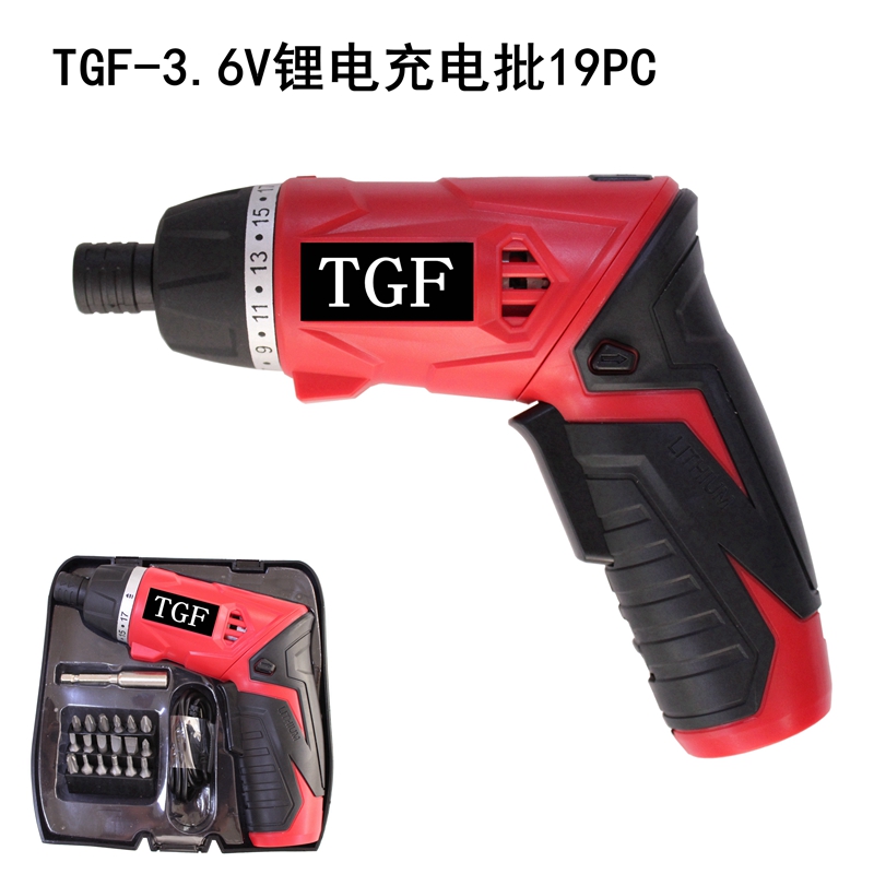 TGF-3.6V锂电充电批电动螺丝刀枪式可调直式套筒电动批扭力充电批