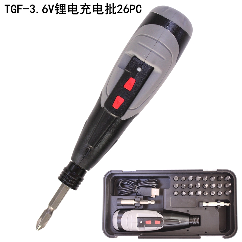 TGF 锂电式电动螺丝刀 便携式电批 电子电起子 带照明电动螺丝批