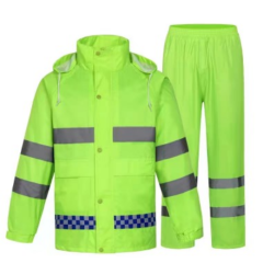（拓力）绿色橙色雨衣雨裤男女反光分体式交通路政环卫专用雨衣