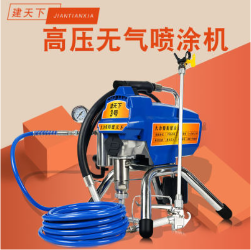 建天下3号电动高压无气乳胶漆喷涂机钢结构采钢瓦地坪漆喷漆机