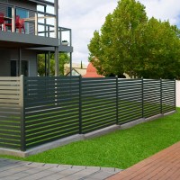 铝合金庭院围栏 灰色板条围栏（60立柱100板条）