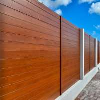 铝合金庭院围栏 木纹色板条围栏（60立柱100板条）