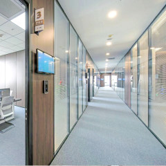 83款双玻百叶隔断铝合金框架双面5mm钢化玻璃玻璃隔断办公室隔断